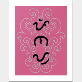 Tribal Pattern / Baybayin word Pinay (Filipina women) Posters and Art